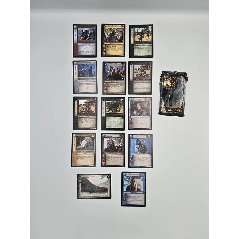 Lord of the Rings The Two Towers Trading Card Game Booster‎ Pack- Opened